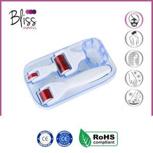 Dermaroller - rolă dermatologică 4 în 1 cu ace din otel inoxidabil